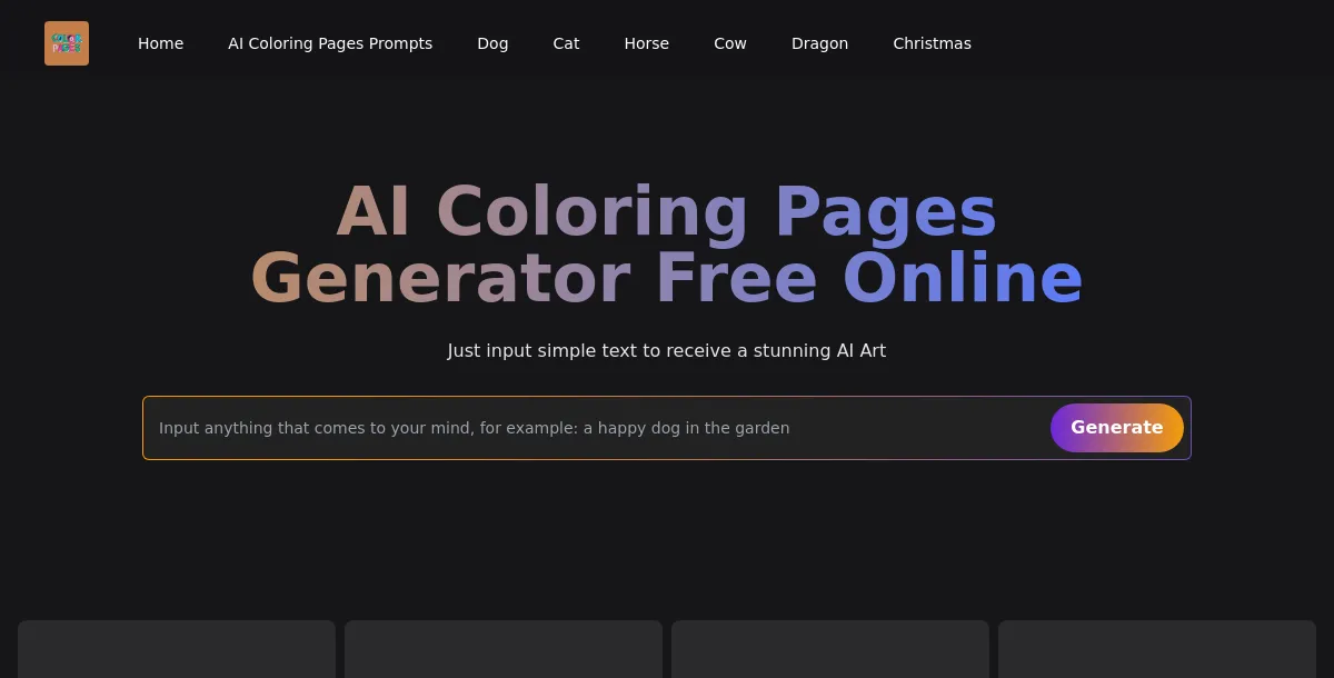 AI Coloring Pages Generator