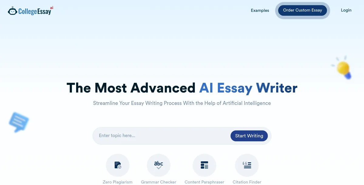 CollegeEssay.org’s AI Essay Writer