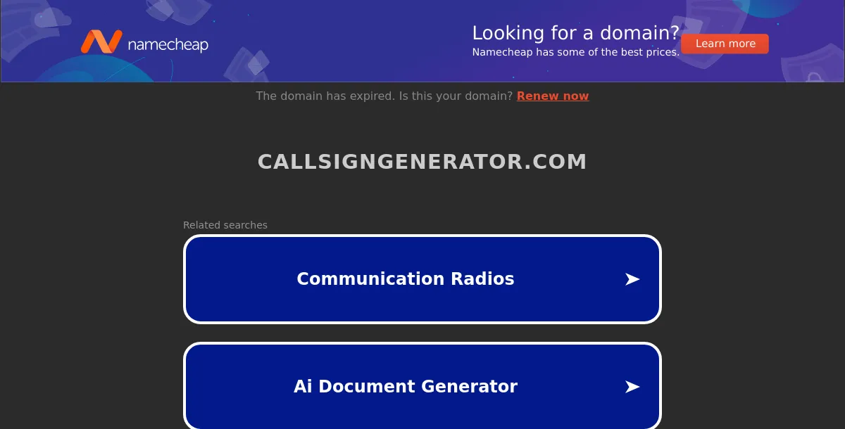 Call Sign Generator