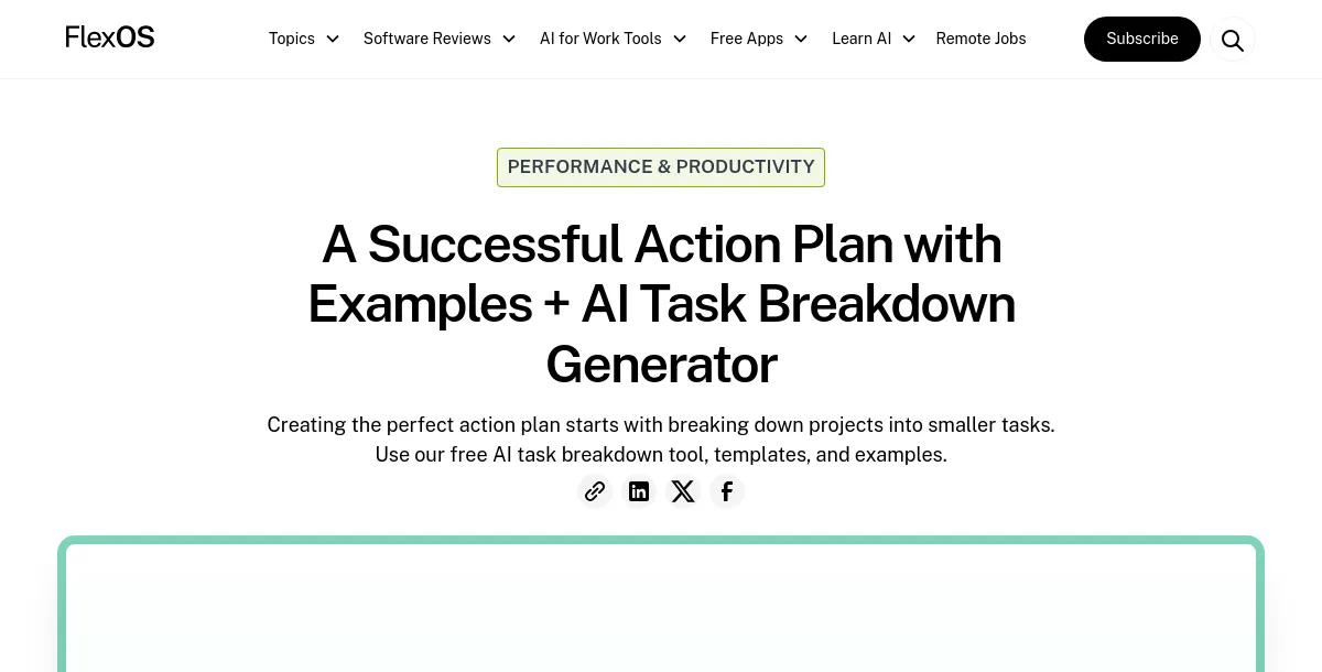 AI Action Plan Generator