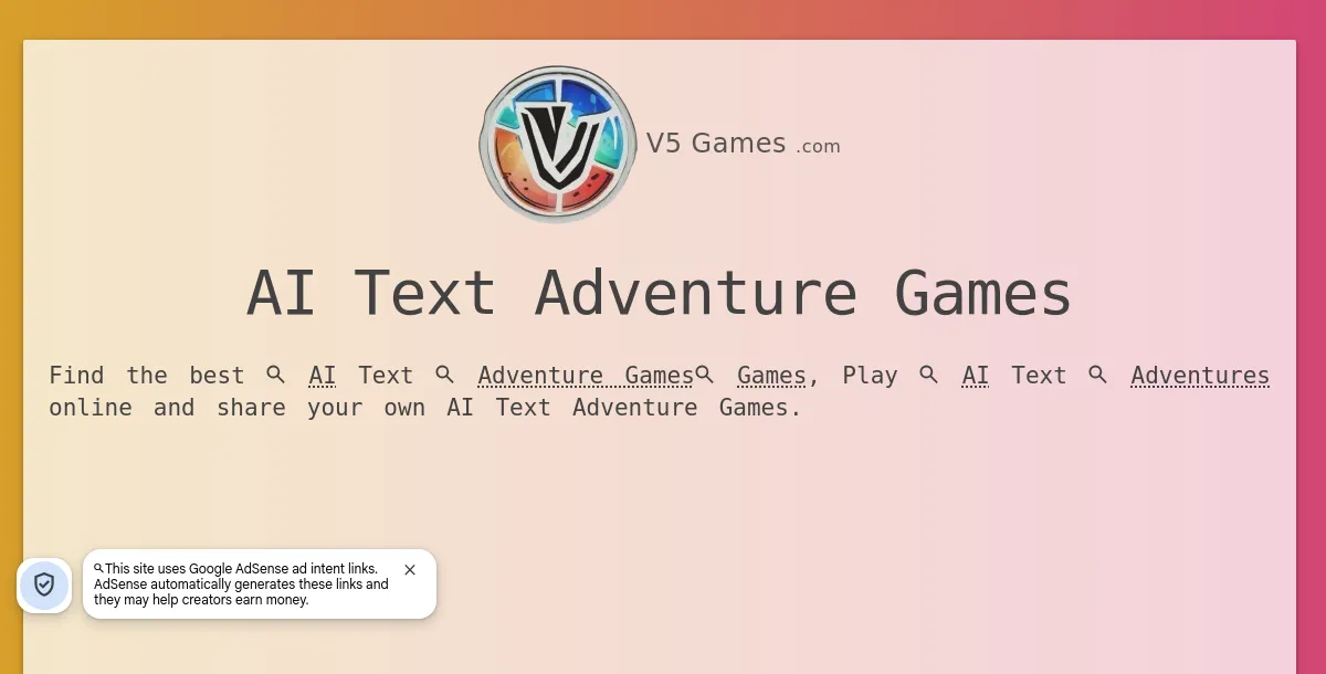 v5Games – AI Text Adventures