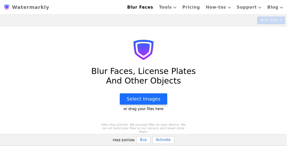 Watermarkly – Blur Faces & License Plates