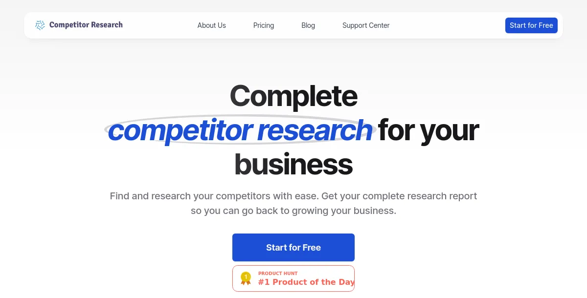 Competitor Research