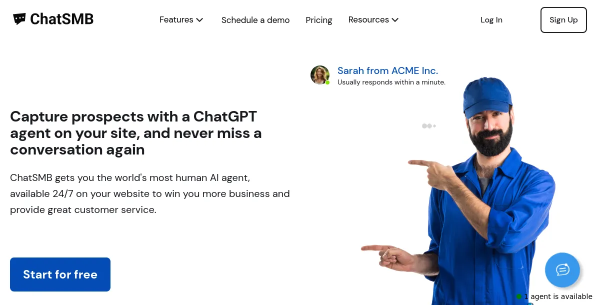 ChatSMB l Conversational AI Chatbot for small businesses